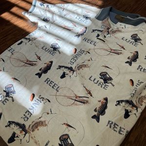 Vintage funny fishing polo